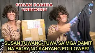 Susan Tuwang-tuwa sa Mga Damit na Bigay ng Kanyang Follower | Susan Pagoda Unboxing
