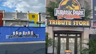 Universal studios Orlando Florida | 30th Anniversary Jurassic Park Tribute Store & Minions update
