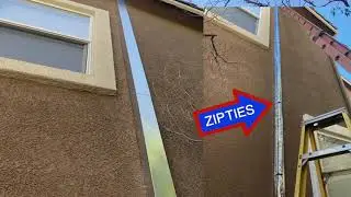 Two peace line cover on a two story house.