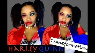 Harley Quinn Transformation ❤️💙 | Halloween Makeup