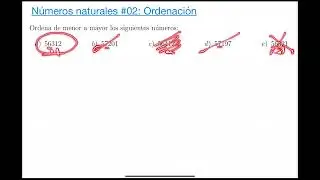 Números naturales #2: Ordenación