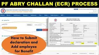 PF ABRY Challan (ECR) Process | How to avail PF ABRY Benefit | ABRY Scheme ECR File