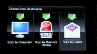 Scan to e-mail from operator panel of Lexmark printer