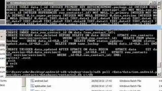 Android 7 Programming Tutorial. adb.exe and SQLite