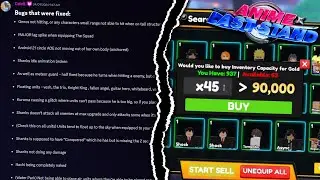 New Anime Last Stand Changes!