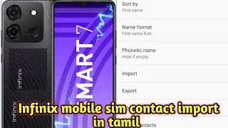 How to import sim contact in infinix mobile in tamil