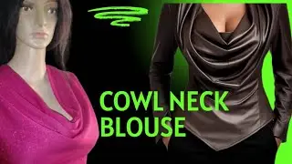 COWL NECK BLOUSE TUTORIAL||DRAFTING, CUTTING & STITCHING