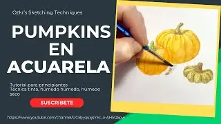 Como Pintar Calabazas de Otoño en Acuarela - Paso a paso