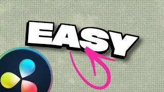 The EASIEST “3D” Text You’ll Ever Make (In DaVinci Resolve)