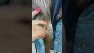 Пуховик зимний с натуральным мехом Лисы.