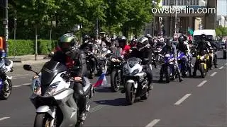 День Победы !!!! Байкеры Ночные волки в Тиргартен. Берлин 9 Мая 2018.