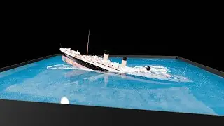 Titanic Sinks in a Tub of Water | FLIP FLUID SIMULATION