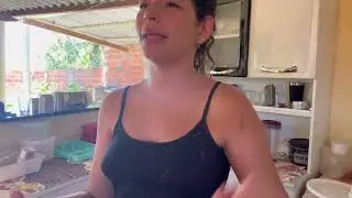 My routine: washing the yard