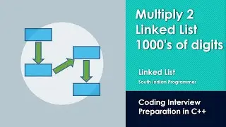 Coding Interview Preparation : Linked List - Multiply 2 Linked List 1000s of digits