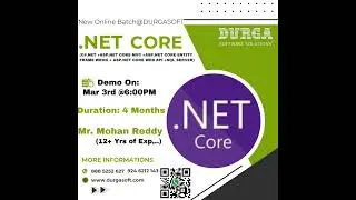 💻 .NET CORE Training (C#.NET, ASP.NET Core MVC, Entity Framework, Web API, SQL Server)