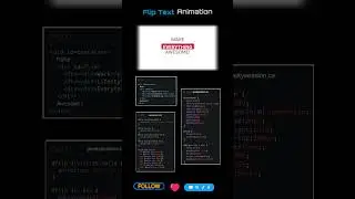 Text Flip Animation Using HTML CSS 