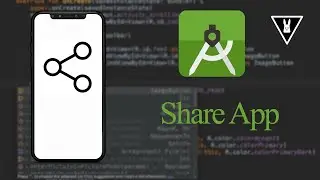 زر مشاركة التطبيق Share button link app in android studio  