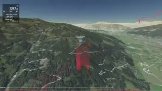 XC Paragliding Bischling - chased by storm clouds