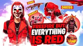 Everything Red ❤️ Only Challenge In BR-RANK 😱 Free Fire Max 🔥