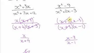 simplifying algebraic fractions