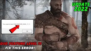 How To Fix God Of War d3d feature level 11_1 Error | God Of War Directx Feature Level 11_1 in 2025