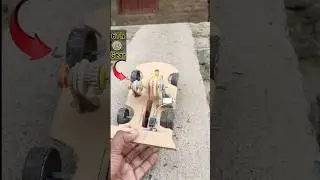Powerful DC motor gear car||⚙️#dcmotor #trending #motor #dcmotorcar#viralvideo #electricmotor #gear