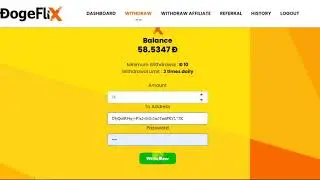 DogeFlix Live Withdraw Proof | Mining With A.J