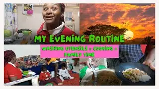 MY FAMILY'S EVENING ROUTINE || CLEAN WITH ME ||  COOKING MINCED MEAT & RICE