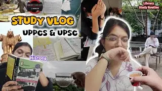 UPSC & UPPCS Study routine 📚Exam Mode 📓 Aspirant in Delhi & Library Study Vlog 