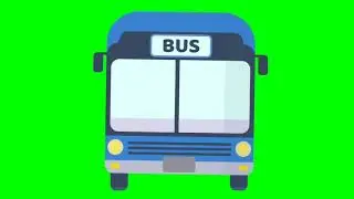 green screen effect bus||bus cartoon green screen with sound effects||bus green screen|bus animation