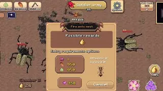Pocket Ants - Attacking Fire ants nest