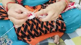 Very beautiful two color design with full tutorial #fashion #viral #knitting