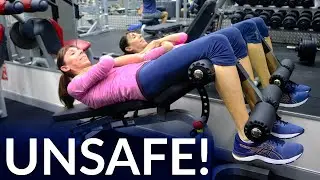 Unsafe Abdominal Exercises for Prolapse or After Hysterectomy - Physical Therapist Demonstration