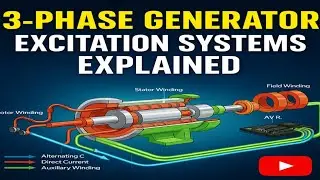 3 phase Generator Excitation system | Three Types of excitation system Shunt ,PMG & AREP explained