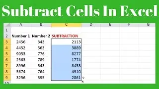 How to Subtract Cells in Microsoft Excel 2017