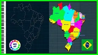 Musical map of Brazil -  midi art [drawing]