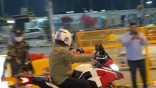 Sadhguru leaving Bangalore Intetnational Airport in Ducati Multistrada Pikes | KIA | Ducati India