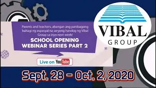 VIBAL WEBINAR WITH E-CERTIFICATES | SEPTEMBER 28 to OCTOBER 2, 2020