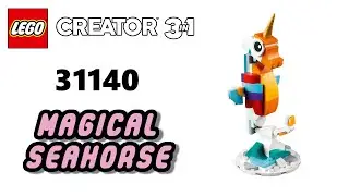 LEGO 31140 MAGICAL SEAHORSE | LEGO Creator 3in1 3D Instructions