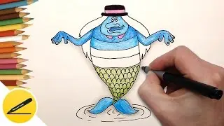 How to Draw Water Monster | Draw Water Monster, step by step