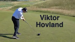 Viktor Hovland Slow Motion Driver Swing (Down-the-Line)