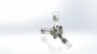 Three Cylinder Radial Engine Animation Real view graph