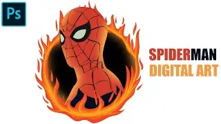 Spiderman Digital Art | Photoshop Tutorial | Spiderman No Way Home Special