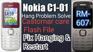 Nokia C1-01 Fix Hanging & White Display Problem Solve #Castomar Care Flash File To Solve  1000000%%