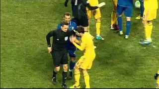 Shocking foul EVER! Taras Stepanenko (Ukraine - Moldova) Ужасный фол Степаненко