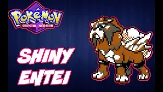 Live Shiny Roaming Entei After 3265 Encounters (Pokemon Crystal Virtual Console)