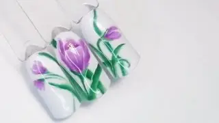 Крокус. Весенний дизайн ногтей