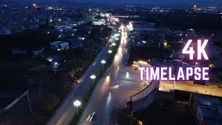 Drone Timelapse | 4K | Through Thunderstorms, Torrential Rain, Sunset, Clouds & Busy Traffic