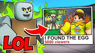 TROLLING a Streamer with a FAKE THE STRONGEST EGG in The Strongest Battlegrounds...