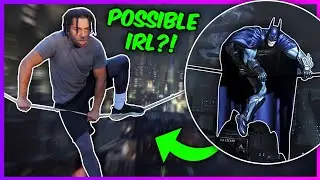 Attempting to Tightrope Walk like Arkham Batman...